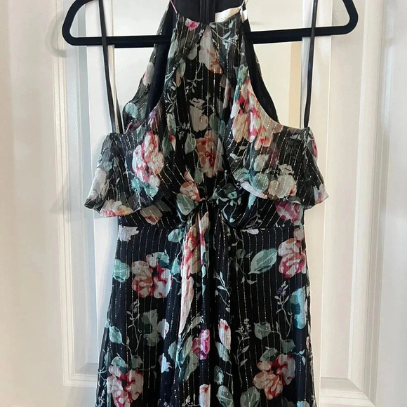 Zimmermann Master Flute Dress in Floral Size 1 Color Black Green Red Gold - Picture 3 of 8